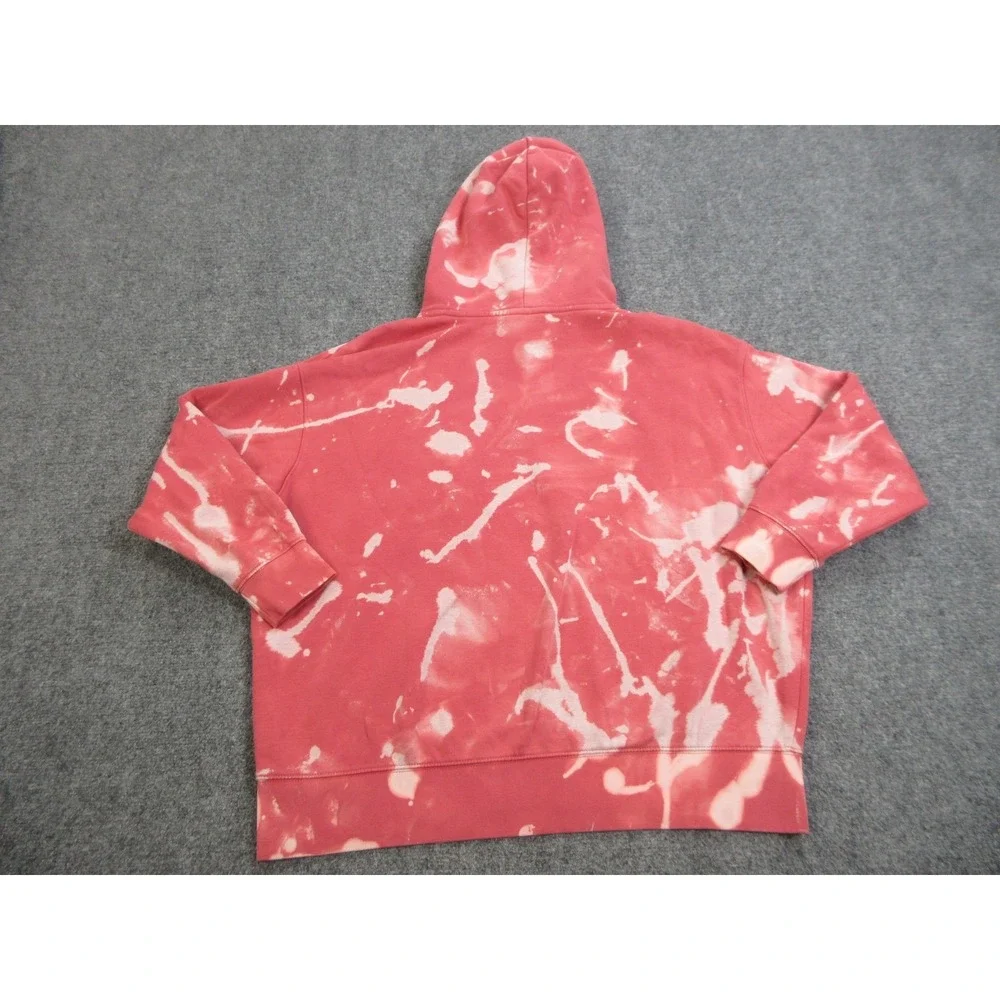 Nike Hoodie Womens Large‎ Pink White Tie Dye Center Swoosh Logo DJ7668-622